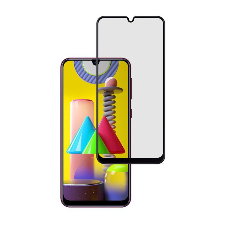 Alink 3D hot bending edge glue tempered glass screen protector for Samsung Galaxy M31
