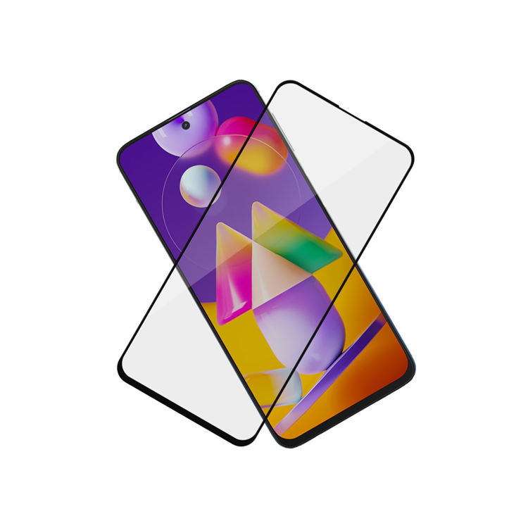 Alink 2.5D silk print full glue tempered glass screen protector for Samsung Galaxy M31s