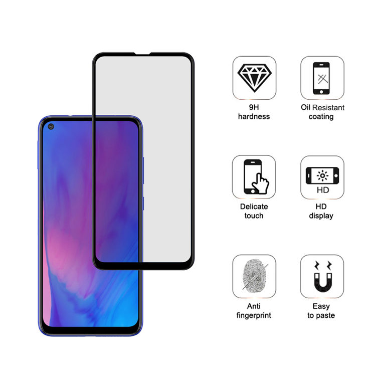 Alink 2.5D silk print full glue tempered glass screen protector for Samsung Galaxy M51