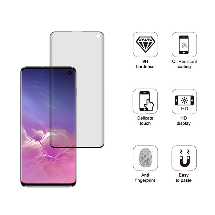 Alink 3D curved UV glue tempered glass screen protector for Samsung Galaxy S10