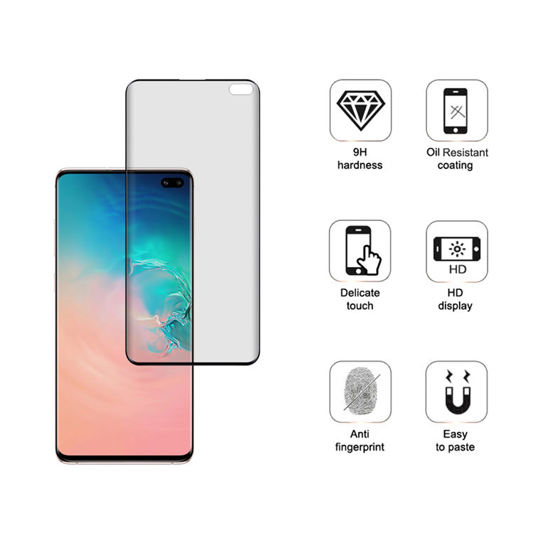 Alink 3D curved UV glue tempered glass screen protector for Samsung Galaxy S10+