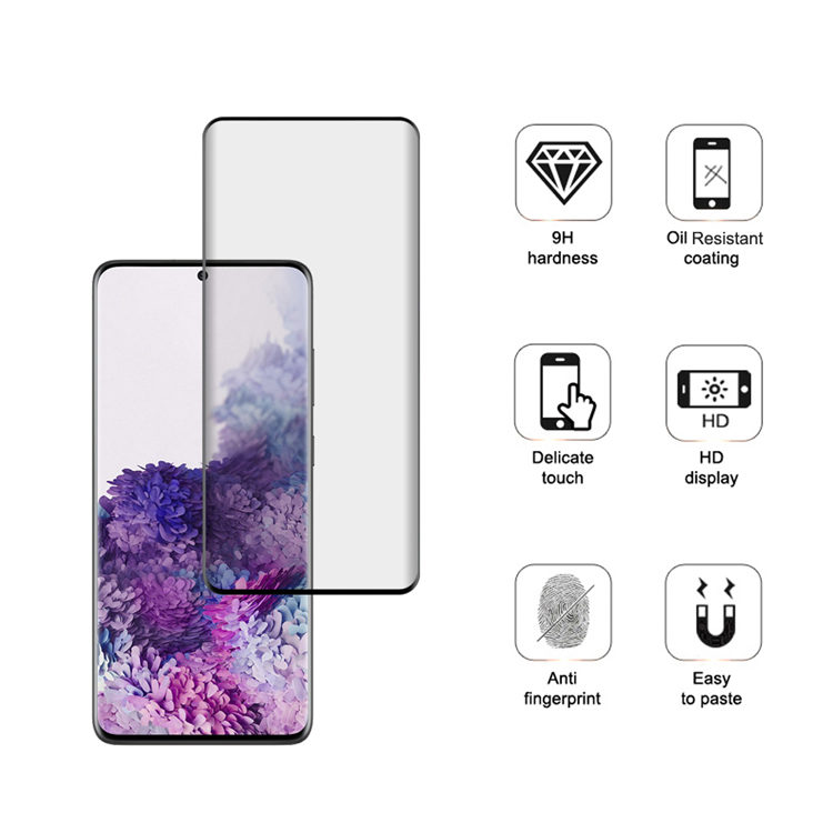 Alink 3D curved UV glue tempered glass screen protector for Samsung Galaxy S20