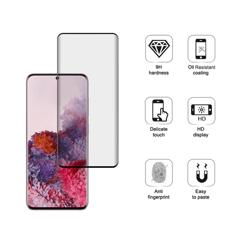 Alink 3D curved UV glue tempered glass screen protector for Samsung Galaxy S20+