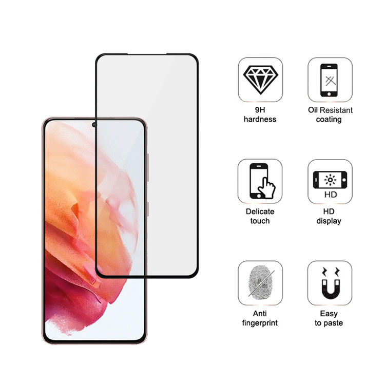 Alink 3D hot bending edge glue tempered glass screen protector for Samsung Galaxy S21