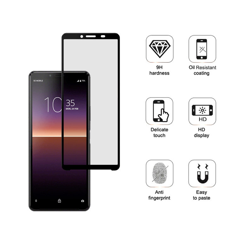 Alink 3D hot bending edge glue tempered glass screen protector for Sony Xperia 10 ll