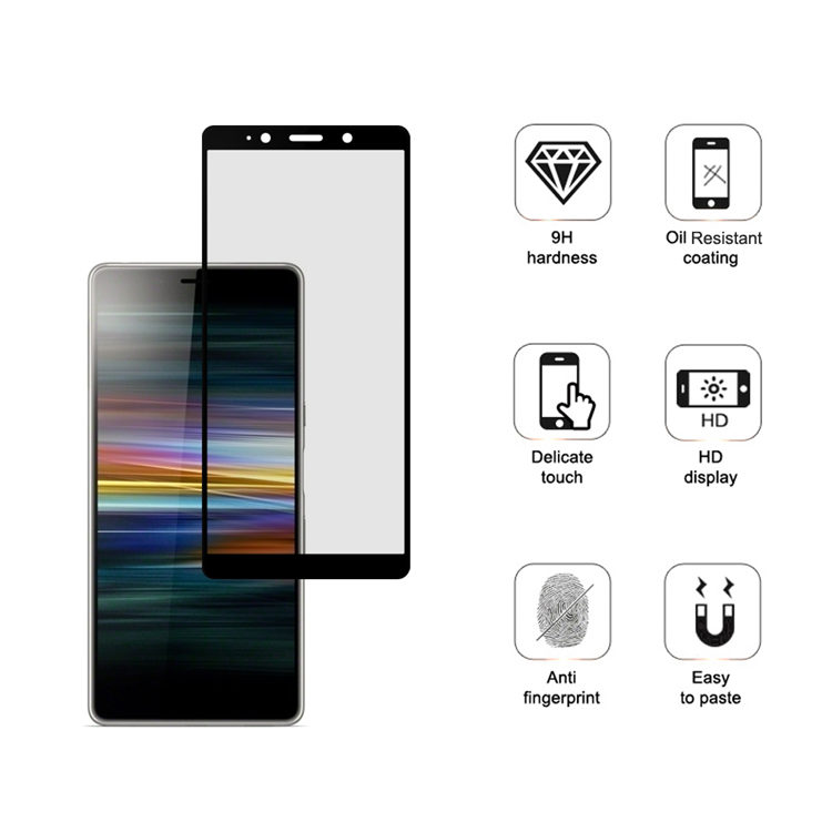 Alink 2.5D silk print full glue tempered glass screen protector for Sony Xperia L3