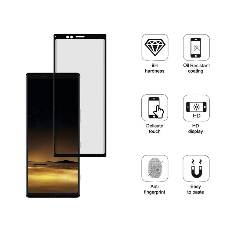 Alink 3D hot bending edge glue tempered glass screen protector for Sony Xperia XZ4