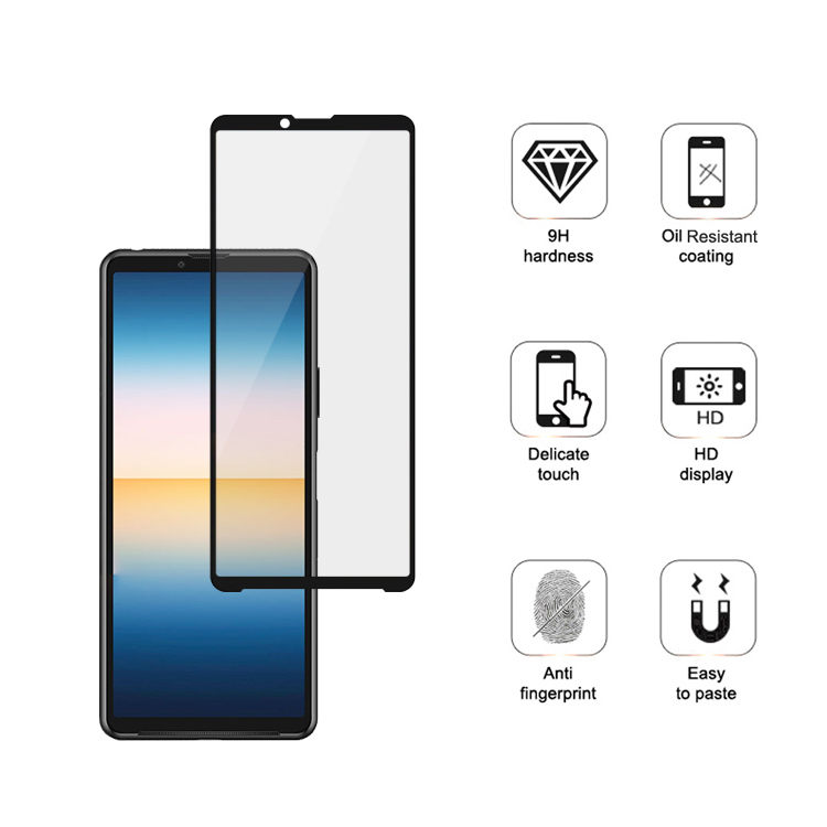 Alink 3D hot bending full glue tempered glass screen protector for Sony Xperia 10 lll
