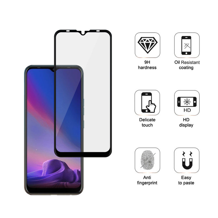 Alink 3D hot bending full glue tempered glass screen protector for Tecno Camon 12