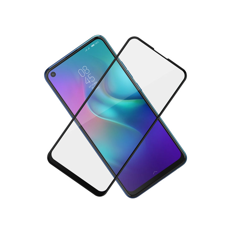 Alink 2.5D silk print full glue tempered glass screen protector for Tecno Camon 12 Air