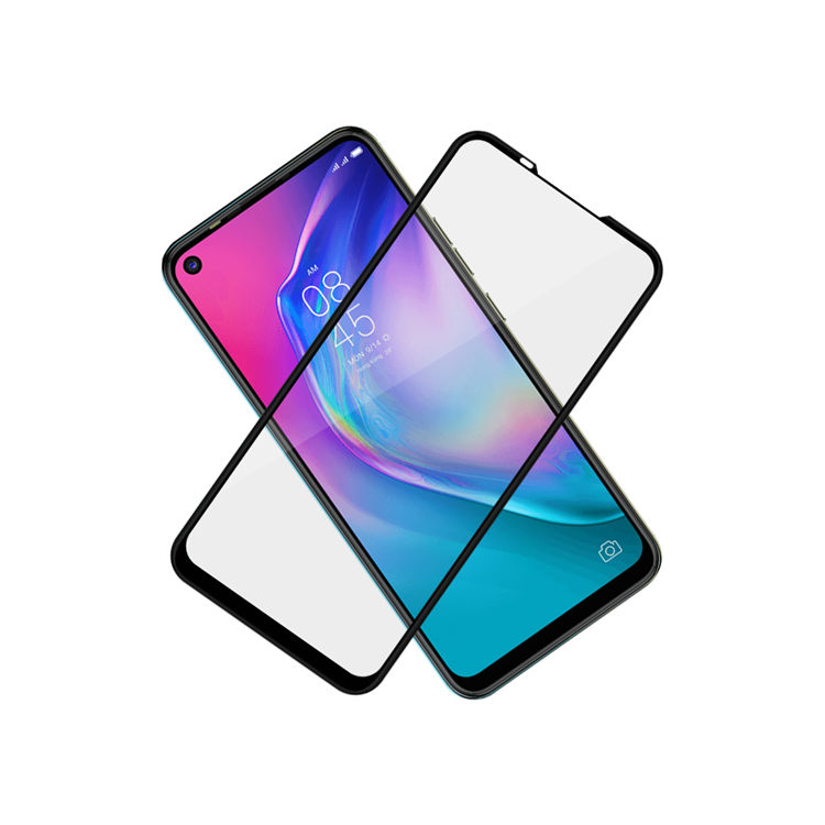 Alink 3D hot bending full glue tempered glass screen protector for Tecno Camon 15