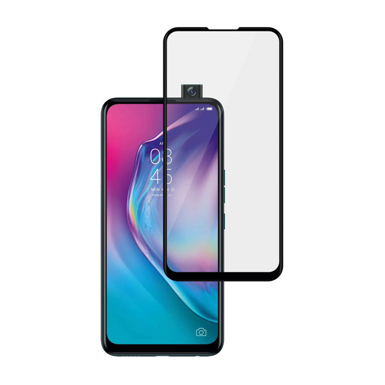 Alink 2.5D silk print full glue tempered glass screen protector for Tecno Camon 15 Premier