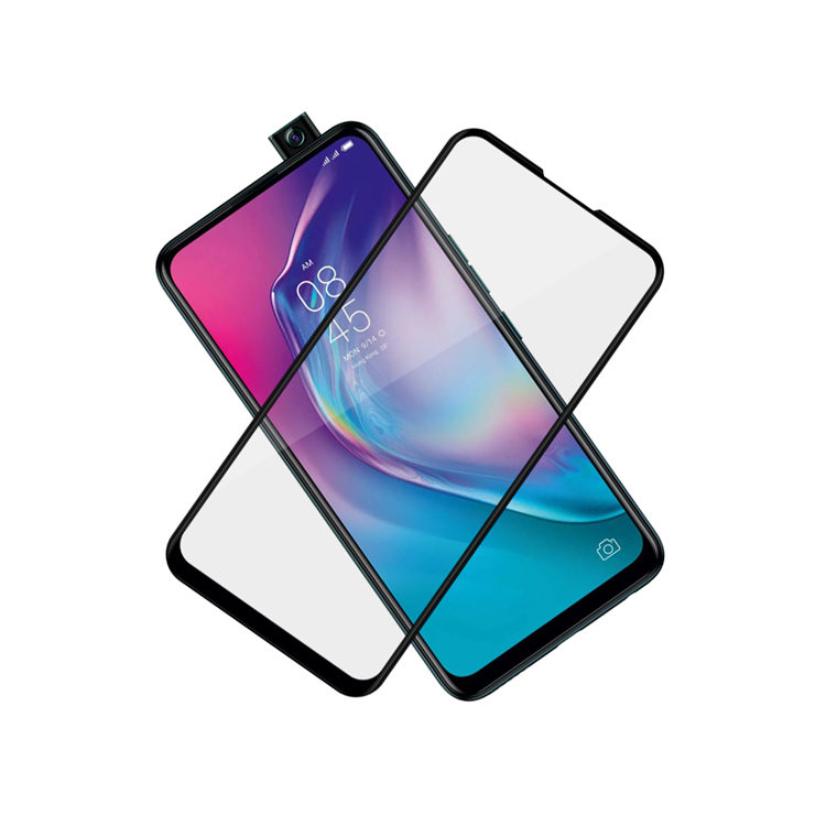 Alink 2.5D silk print full glue tempered glass screen protector for Tecno Camon 15 Premier