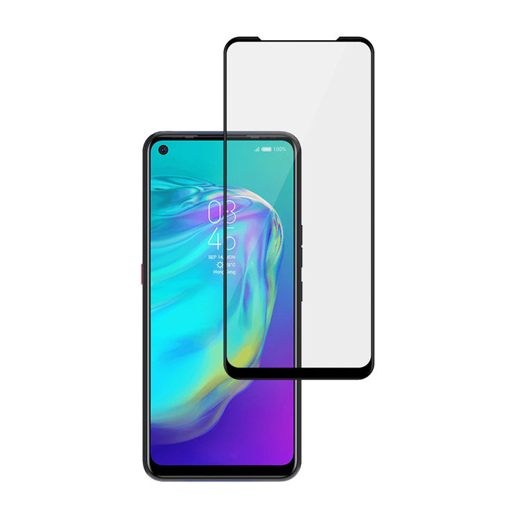 Alink 2.5D silk print full glue tempered glass screen protector for Tecno Camon Pova