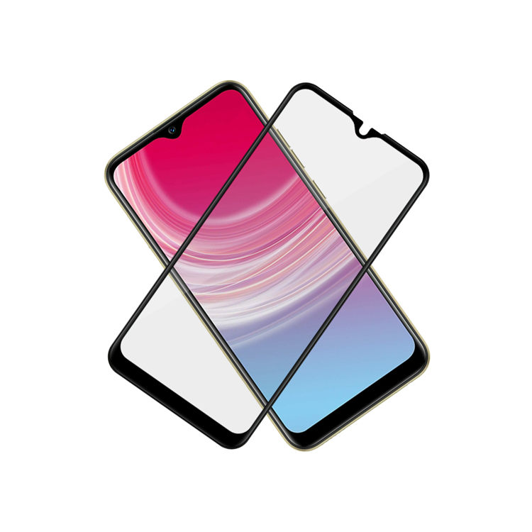 Alink 2.5D silk print full glue tempered glass screen protector for Tecno Camon i4