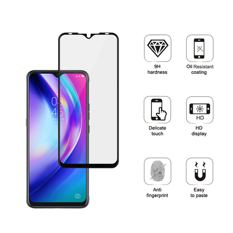 Alink 3D hot bending full glue tempered glass screen protector for Tecno Pouvoir 4 Pro