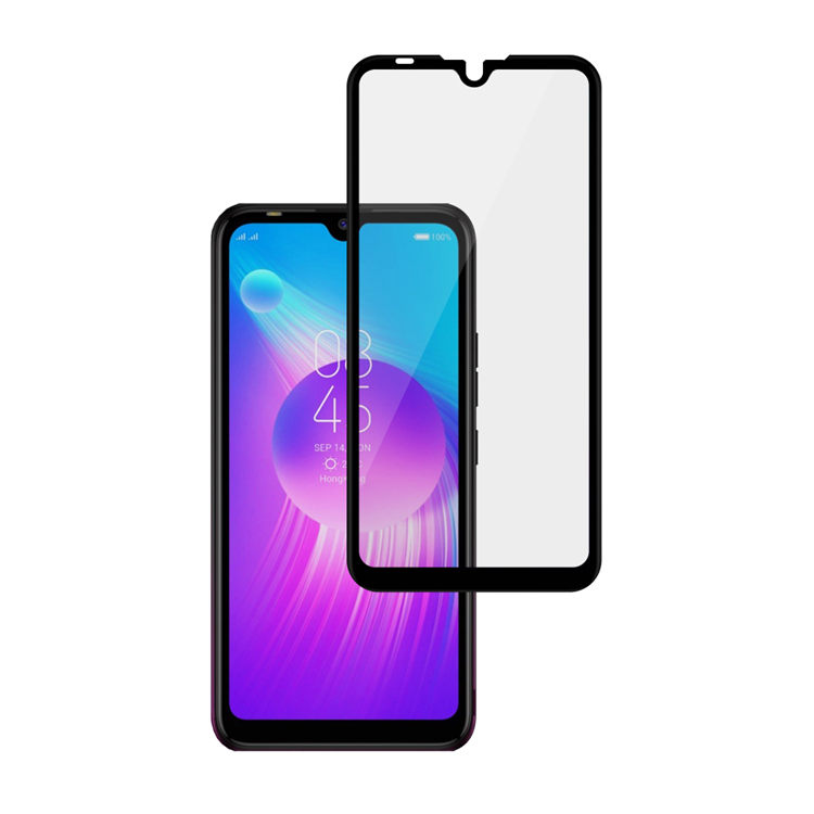 Alink 2.5D silk print full glue tempered glass screen protector for Tecno Spark 4 Lite