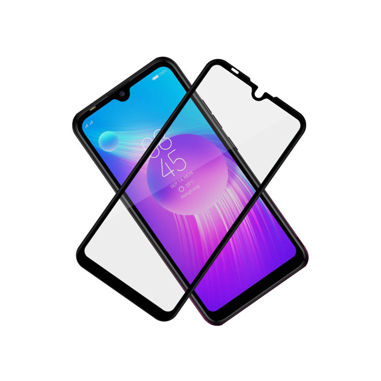 Alink 2.5D silk print full glue tempered glass screen protector for Tecno Spark 4 Lite