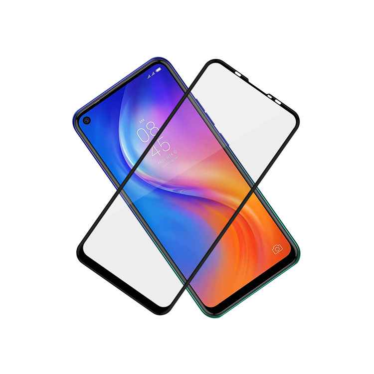Alink 2.5D silk print full glue tempered glass screen protector for Tecno Spark 5