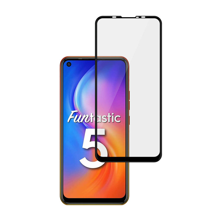 Alink 2.5D silk print full glue tempered glass screen protector for Tecno Spark 5 Pro