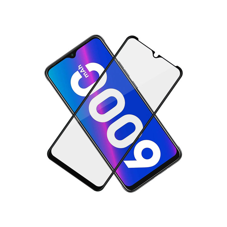 Alink 2.5D silk print full glue tempered glass screen protector for Tecno Spark 6