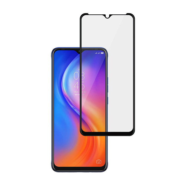Alink 2.5D silk print full glue tempered glass screen protector for Tecno Spark 6 Air