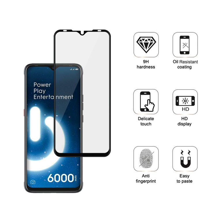 Alink 3D hot bending full glue tempered glass screen protector for Tecno Spark Power 2