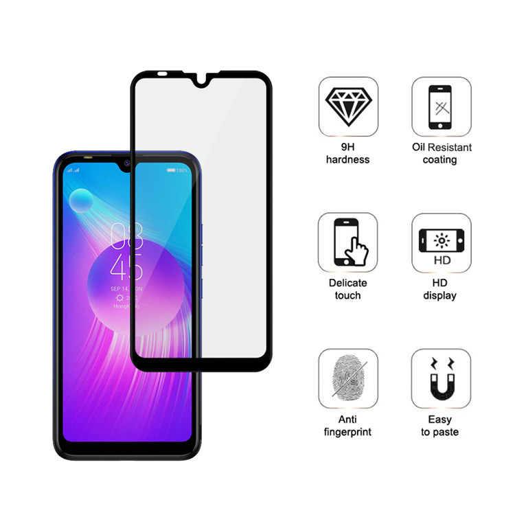 Alink 3D hot bending full glue tempered glass screen protector for Tecno Spark Go