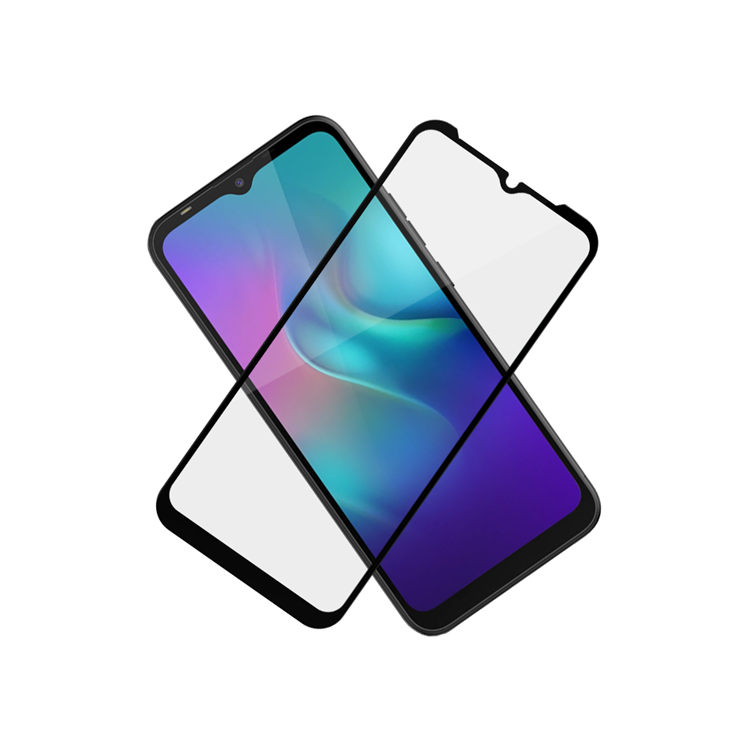 Alink 2.5D silk print full glue tempered glass screen protector for Tecno Spark Go Plus
