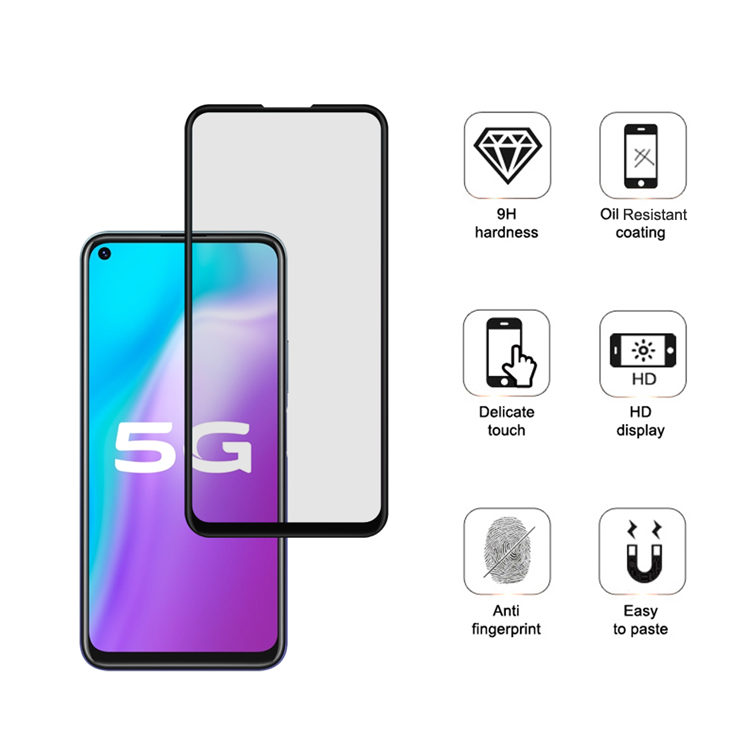 Alink 3D hot bending edge glue tempered glass screen protector for Vivo Y70s