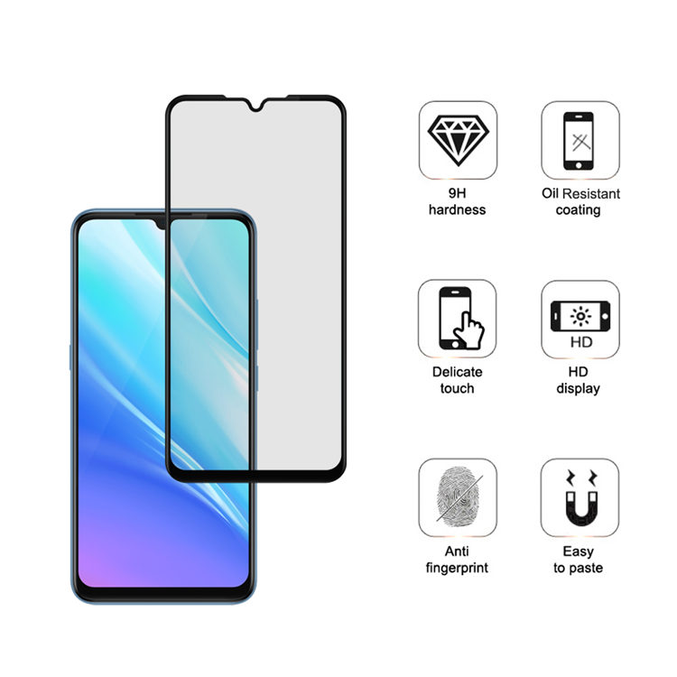 Alink 3D hot bending full glue tempered glass screen protector for Vivo Y7S