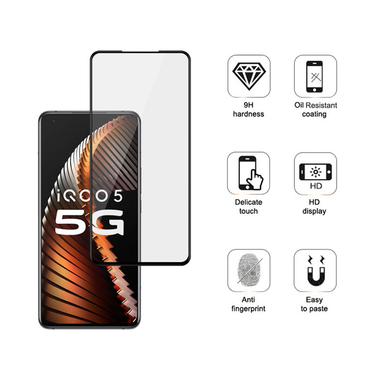Alink 3D hot bending full glue tempered glass screen protector for iQOO 5