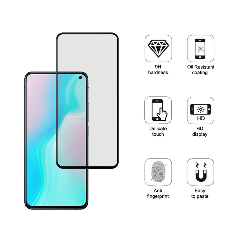 Alink 2.5D silk print full glue tempered glass screen protector for Vivo S5