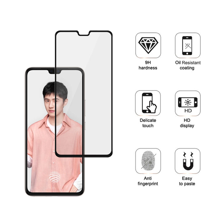 Alink 3D curved precise carving tempered glass screen protector for Vivo S7