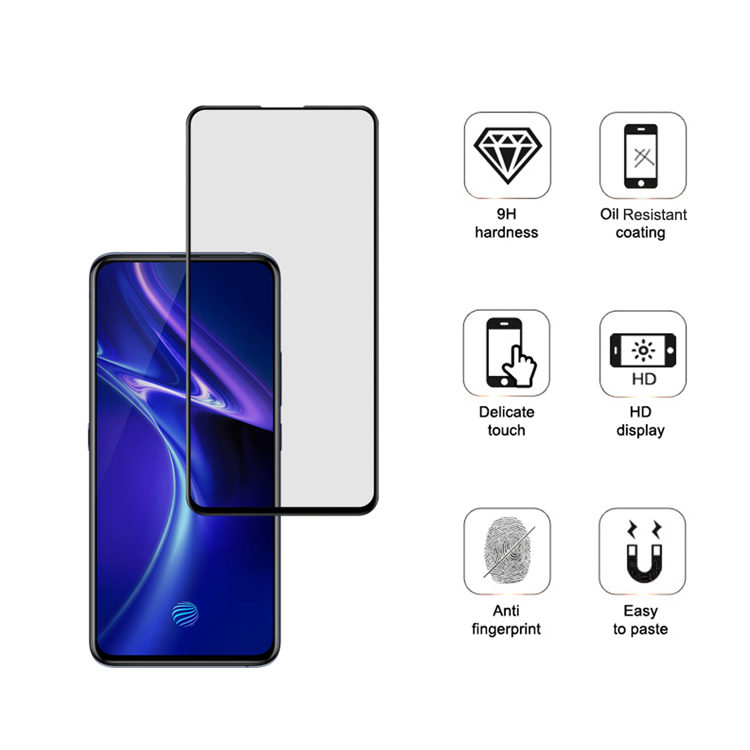 Alink 3D hot bending full glue tempered glass screen protector for Vivo X27 Pro