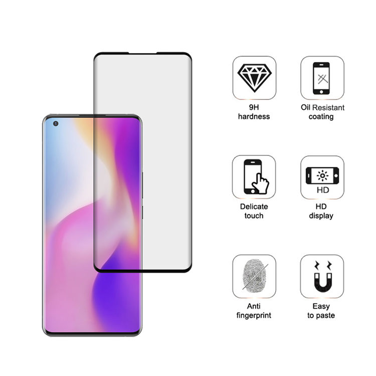 Alink 3D curved precise carving tempered glass screen protector for Vivo X50 Pro