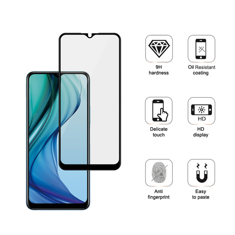 Alink 2.5D silk print full glue tempered glass screen protector for Vivo Y30