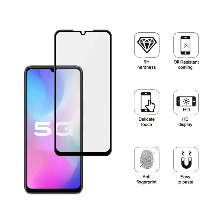 Alink 3D hot bending full glue tempered glass screen protector for Vivo Y73S