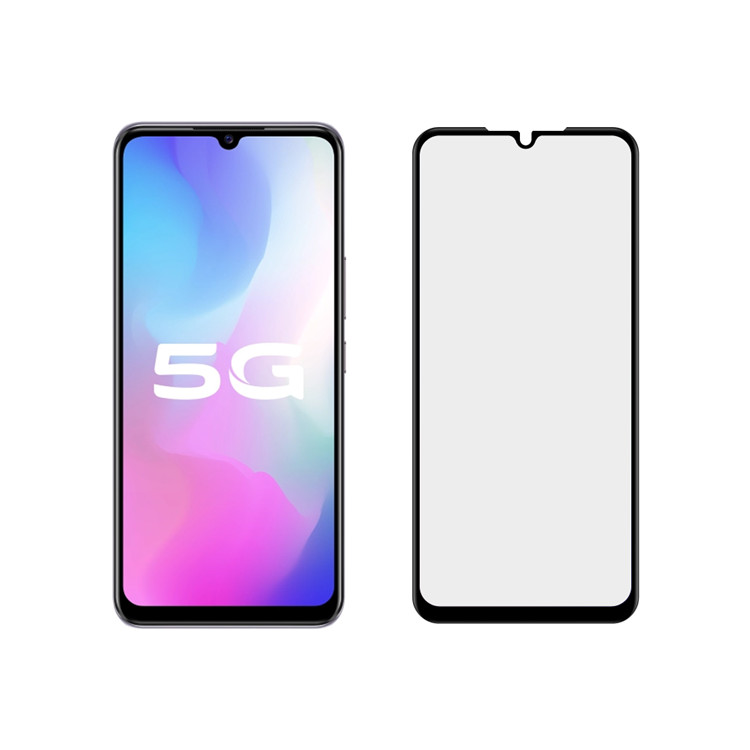 Alink 2.5D silk print full glue tempered glass screen protector for Vivo Y73s