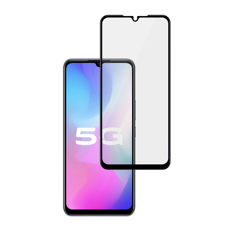 Alink 2.5D silk print full glue tempered glass screen protector for Vivo Y73s