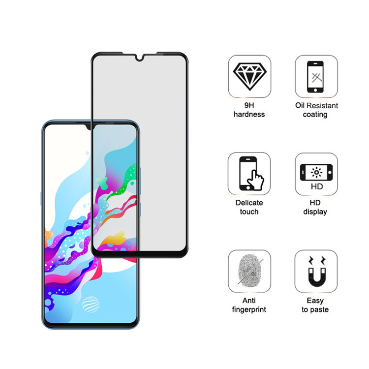 Alink 2.5D silk print full glue tempered glass screen protector for Vivo Z5