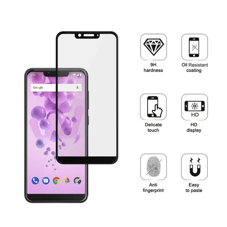 Alink 3D hot bending full glue tempered glass screen protector for Wiko View 2 Go
