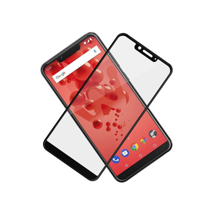 Alink 2.5D silk print full glue tempered glass screen protector for Wiko View 2 Plus