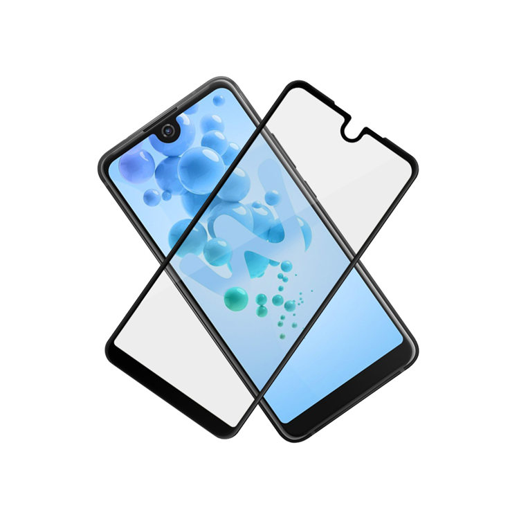 Alink 2.5D silk print full glue tempered glass screen protector for Wiko View 2 Pro