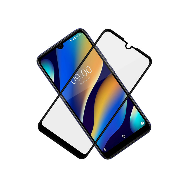 Alink 2.5D silk print full glue tempered glass screen protector for Wiko View 3 Lite