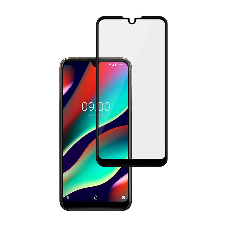 Alink 2.5D silk print full glue tempered glass screen protector for Wiko View 3 Pro