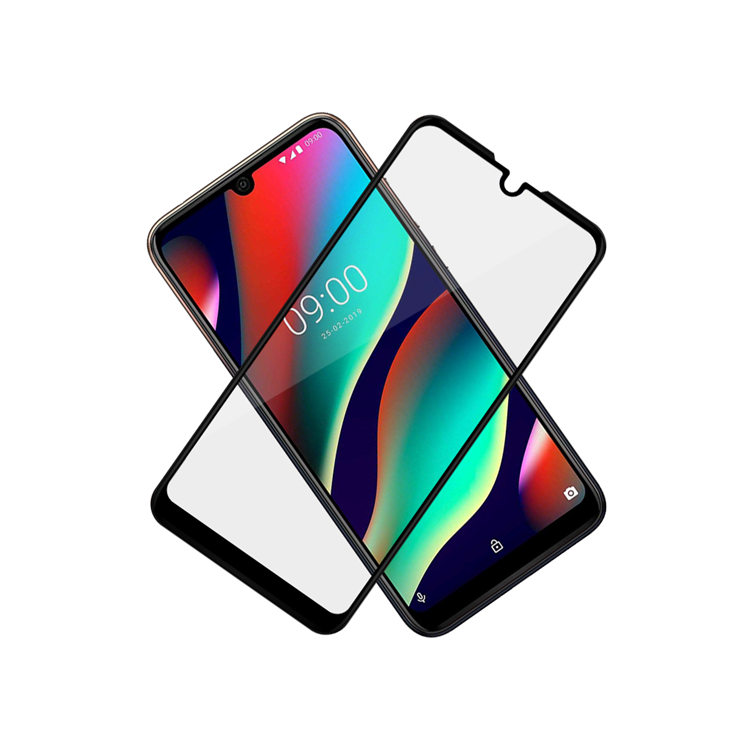 Alink 2.5D silk print full glue tempered glass screen protector for Wiko View 3 Pro