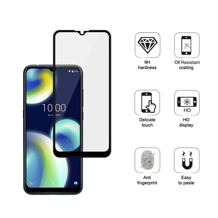 Alink 2.5D silk print full glue tempered glass screen protector for Wiko View 4 Lite