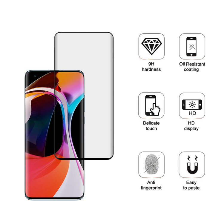 Alink 3D curved precise carving tempered glass screen protector for Xiaomi 10
