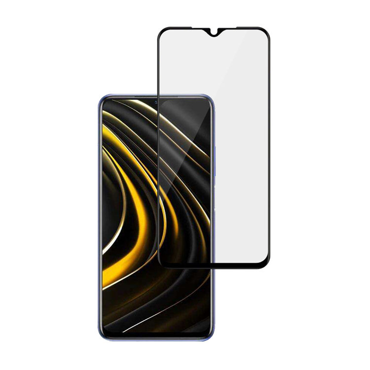 Alink 3D hot bending full glue tempered glass screen protector for Xiaomi Poco M3